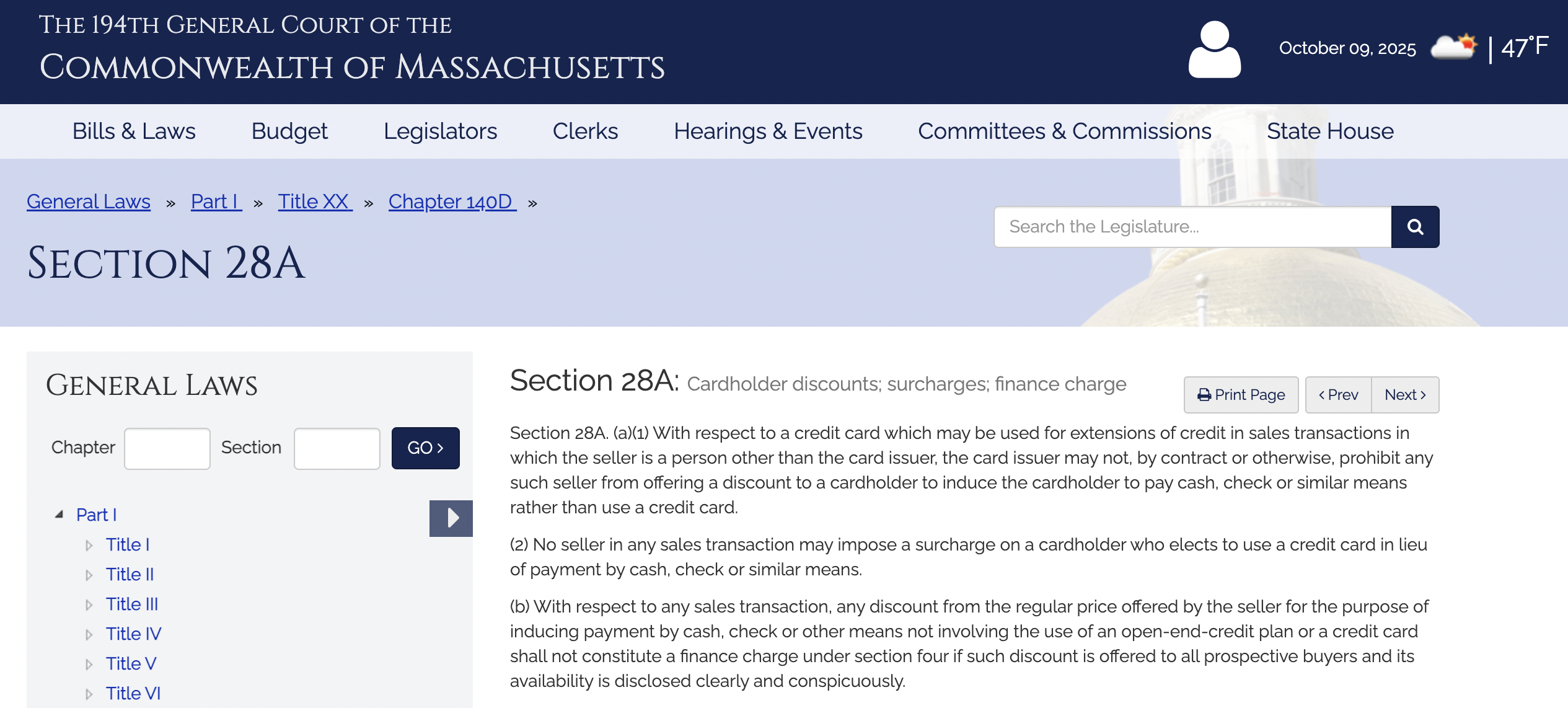 No seller in any sales transaction may impose a surcharge on a cardholder who elects to use a credit card in lieu of payment by cash, check or similar means.
